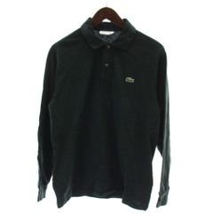 LACOSTE 長袖ポロシャツ ブラック サイズ5 日本製 - メルカリ