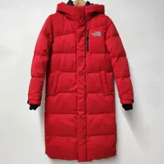 THE NORTH FACE ザノースフェイス ホワイトレーベル エクスプローリング 1 ダックダウン ダウンジャケット ロング丈 レッド 85