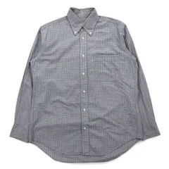 LANVIN CLASSIQUE 90年代 ボタンダウンシャツ S グレー コットン ウィンドペンチェック