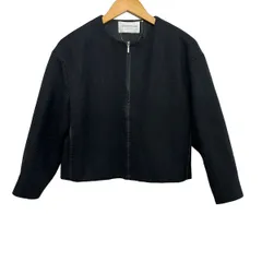 TOMORROWLAND(トゥモローランド) ブルゾン サイズ36 S レディース美品  黒 ノーカラー/ジップアップ/春・秋物/七分袖のサムネイル