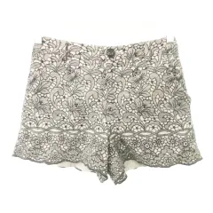 グレースコンチネンタル GRACE CONTINENTAL ショートパンツ 刺繍 ジップアップ 薄手 38 Mサイズ グレー ■YHS11のサムネイル