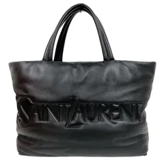 サンローラン SAINT LAURENT ワイドロゴトートバッグ 756269 ブラック ナッパレザー メンズ トートバッグのサムネイル