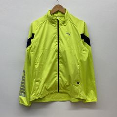 D544 外観美品 PUMA ナイロンジャケット XXL 黄 ウインドブレーカー 