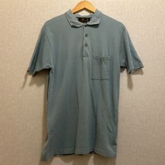 コーチ COACH 水色 ライトブルー青 刺繍ロゴ ワンポイント ポロシャツ 