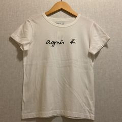 新品2026春夏アニエスベーTシャツ半袖ベージュロゴ刺繍コットンBrando
