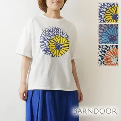 【新品】【BARNDOOR バーンドア】20 天竺 ダリア プリント Tシャツ (1203046)<br><br>レディース 春 夏 カジュアル 夏用 おしゃれ ゆったり 大きめ トレンド ナチュラル ファッション シンプルのサムネイル