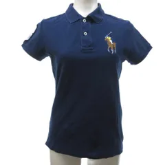 ラルフローレン RALPH LAUREN THE SKINNY POLO ポロシャツ 半袖 ビッグポニー 鹿の子 紺 ネイビー M /HW
