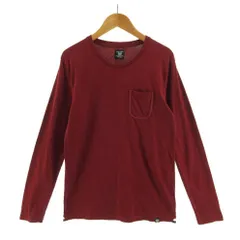 コムサコミューン COMME CA COMMUNE Tシャツ 長袖 ロンT 丸首 胸ポケ ポケT コットン混 エンジ系 Mのサムネイル