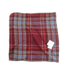 ヴィヴィアンウエストウッド Vivienne Westwood ハンカチ 赤 レッド ロゴパッチ チェック/HWのサムネイル