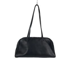 3F FURLA フルラ ハンドバッグ 本革 レザー 黒 ヴィンテージ 昭和 