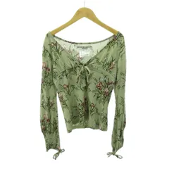 キャサリンハムネットロンドン KATHARINE HAMNETT LONDON ニット カットソー 花柄 ウール 長袖 M 緑 グリーン 1020 ■YHS6のサムネイル