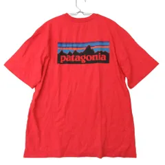 patagonia パタゴニア 半袖Ｔシャツ バックロゴ プリント カットソー オレンジ L メンズ 【中古】