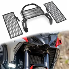 【送料無料】ドゥカティ(Ducati) ムルティストラーダV4 (Multistrada V4) 2021-22専用 ラジエーターグリル＆オイルクーラーガード(3点セット) 金属製 耐衝撃・石跳ね防止・冷却効率維持 ノーマル保護 ドレスアップ効果抜群 高耐久のサムネイル