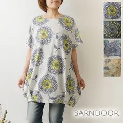 【新品】【BARNDOOR バーンドア】20 天竺 総柄 タック チュニック (1203044)<br><br>レディース 春 夏 カジュアル 夏用 おしゃれ ゆったり 大きめ トレンド ナチュラル ファッション シンプルのサムネイル
