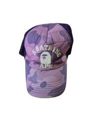 BAPE パープル　カモフラ　メッシュキャップ　エイプ　ベイプスタ　スケーター BAPE パープル カモフラ メッシュキャップ エイプ ベイプスタ