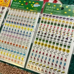 レトロ文具 ダイアリー ステッカー ダイアリーデコ デコ ステッカー 天気 ステッカー まとめ