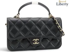 【ほぼ新品】シャネル CHANEL マトラッセ フラップ フォンケース 2WAY チェーンショルダーバッグ ショルダーウォレット トップハンドルバッグ フォンポーチ ポシェット ブラック ゴールド金具 ラムスキン AP3226のサムネイル