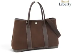 【美品】エルメス HERMES ガーデンパーティTPM 2WAY トートバッグ ハンドバッグ ショルダーバッグ ダークブラウン トワルオフィシエ レザー □H刻のサムネイル