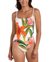 La Blanca Women's Jungle Blossoms Lingerie Mione Piece Swimsuit, Multi-color
