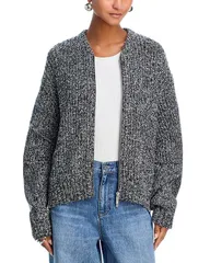ヘルムート ラング レディース アウター カーディガン ウール Helmut Lang Marled Wool Blend Cardigan BlackWhite Marl ホワイトのサムネイル