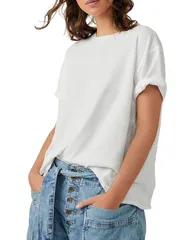 フリーピープル レディース トップス Tシャツ Free People We The Free Nina Tee Ivory アイボリーのサムネイル