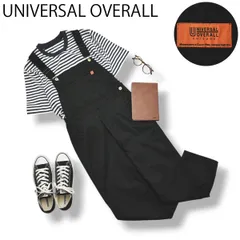 【定番】 ユニバーサルオーバーオール UNIVERSAL OVERALL テーパード オーバーオール ワーク  パンツ F ブラック レディース 女性用 シンプル アメカジ ストリート♪のサムネイル
