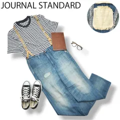 【上品ワーク】 ジャーナルスタンダード JOURNAL STANDARD JS.WORKS オーバーオール サスペンダー付き リネン ワーク デニム パンツ ジーンズ M インディゴ メンズのサムネイル