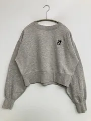 GeeRA ジーラ スウェット M グレー コットン スウェット 裏起毛 無地 ワンポイント 刺繍 長袖 レディースのサムネイル