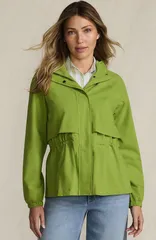 ランズエンド レディース アウター ジャケット・ブルゾン Lands End Squall Packable Rain Jacket Winter Pearのサムネイル