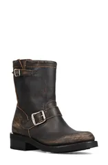フライ レディース シューズ ブーツ・レインブーツ Frye Viv Short Engineer Boot Distressed Black ブラックのサムネイル
