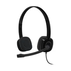 （まとめ）ロジクール ステレオヘッドセットH151 ブラック H151R 1個〔×3セット〕のサムネイル