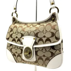 コーチ COACH Y2K ショルダーバッグ ターンロック シグネチャー キャンバス レザー ベージュ ホワイト ワンショルダー 斜め掛け 肩掛け クロスボディ レディース ヴィンテージ アーカイブ 平成ギャル グランジ 人気 ミニバッグ 通勤 通学