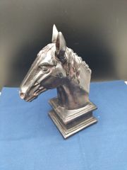 馬の頭部 モチーフ 置物 透明アートオブジェ オブジェ シルバー - メルカリ