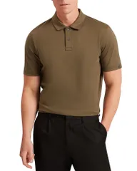 テッドベーカー メンズ トップス ポロシャツ コットン Ted Baker Connall Short Sleeve Softouch Cotton Polo Khaki カーキのサムネイル