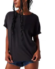 フリーピープル レディース トップス Tシャツ Free People We The Free Nina Tee Black ブラックのサムネイル