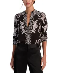 アリスアンドオリビア レディース トップス Tシャツ シルク Alice and Olivia Willa Silk Tee Winters Taleのサムネイル