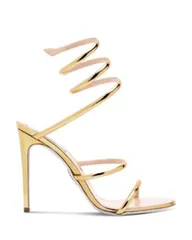 レネ・カオヴィラ レディース シューズ サンダル アンクル Rene Caovilla Womens Ankle Strap Sandals Dark Gold ゴールドのサムネイル