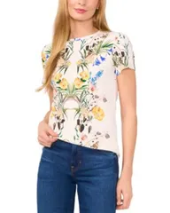 テッドベーカー レディース トップス Tシャツ フラワー柄 フラワー Ted Baker Allover Floral Tee Ultra White ホワイトのサムネイル