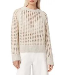 オールセインツ レディース アウター ニット・セーター ALLSAINTSuniva Open Stitch Sweater Chalk White ホワイトのサムネイル