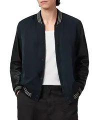 オールセインツ メンズ アウター ジャケット・ブルゾン ALLSAINTS Taishi Bomber Jacket NavyBlack ブラックのサムネイル