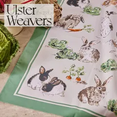 【正規品新品】アルスターウィーバーズ コットンティータオル Rabbit Patch ラビットパッチ うさぎ ウサギ キッチンクロス グリーンのサムネイル