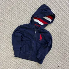 実寸確認 POLO RALPH LAUREN(ポロラルフローレン) キッズ ビックポニー ジップアップ 0519Dのサムネイル