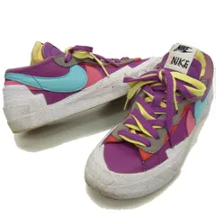 ☆KAWS×sacai×Nike Blazer Low Purple Dusk スニーカー レディース カウズ×サカイ×ナイキ ブレーザーロー DM7901-500 トリプルコラボ