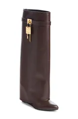 ジバンシー レディース シューズ ブーツ・レインブーツ Givenchy Shark Lock Wedge Boot Ebony Brown ブラウンのサムネイル