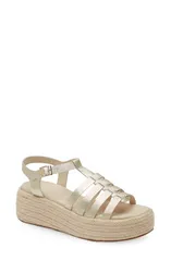 ショコラブルー レディース シューズ サンダル プラットフォーム Chocolat Blu Lark Platform Sandal Gold Leather ゴールド