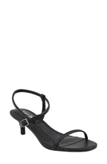 ミア レディース シューズ ヒール サンダル アンクル MIA Meleani Ankle Strap Kitten Heel Sandal Black ブラックのサムネイル