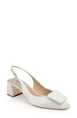 バッドグレイミッシカ レディース シューズ ヒール Badgley Mischka Collection Gracen Slingback Pump Ivory Satin アイボリー