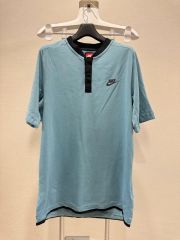 00s NIKE ヘンリーネック ロンT ハーフスナップ 背面ロゴ グレージュ 