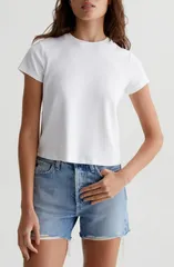 エージー レディース トップス Tシャツ AG Sadie Crop TShirt Powderのサムネイル