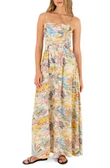 ハーレー レディース トップス ワンピース ノースリーブ マキシ Hurley Safari Scenic Sleeveless Maxi Dress Off White オフホワイトのサムネイル